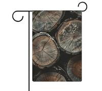 Bandiere da giardino in legno taglio rotondo 30,5 x 45,7 cm bandiera esterna a doppia faccia bandiera estiva da giardino di benvenuto bandiere da giardino stagionali decorazioni per le vacanze