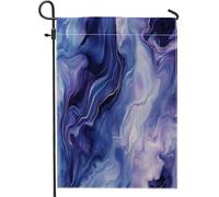 Bandiere da giardino in marmo viola, 30,5 x 45,7 cm, double face, per esterni, decorazione per esterni, moderna e astratta, in tela, semplice e contemporanea, piccola bandiera per prato