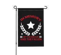 Bandiere da giardino In Memory Of The Brave And The Fallen, 30,5 x 45,7 cm, doppia faccia, per giardino, casa, prato, patio, decorazioni, vacanze, stagionali, per esterni, bandiera di benvenuto