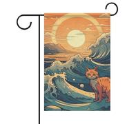Bandiere da giardino in stile anime, 30,5 x 45,7 cm, double-face, per esterni, bandiere stagionali e striscioni per patio, cortile, terrazza, veranda, giardino, terrazza, balcone, prato, decorazione