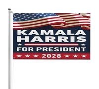 Bandiere da giardino Kamala Harris per la presidenza 2028, 3x5 piedi, per esterni, a 3 strati, bifacciali, senza asta portabandiera