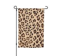 Bandiere da giardino leopardate marroni per esterni su entrambi i lati bandiere da cortile 30,5 x 45,7 cm, piccole bandiere da giardino stagionali per decorazioni interne ed esterne