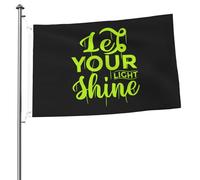 Bandiere Da Giardino Let Your Light Shine Bandiere Decorative Impermeabile Outdoor Bandiera Premium Banner Giardino Per Interno Cortile Giardino 90X150 Cm