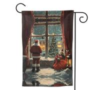Bandiere da giardino Merry Christmas n. 130 per esterni, 30,5 x 45,7 cm, morbide e leggere, per camera da letto, interni, bandiere da giardino su entrambi i lati, per decorazioni esterne