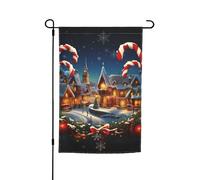 Bandiere da giardino Merry Christmas per esterni su entrambi i lati, bandiere da giardino 30 x 45,7 cm, piccole bandiere da giardino stagionali per decorazioni interne ed esterne
