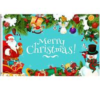 Bandiere Da Giardino Merry Christmas Winter Santa Claus Snowman Gifts Bird Tree Bell Ball Candy Bandiera Decorativa Premium Bandiera Dell'Orgoglio Durevole Bandiere Da Cortile Per 152X90CM