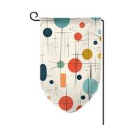 Bandiere da giardino moderne della metà del secolo verticale su entrambi i lati, 30,5 x 45,7 cm, bandiera stagionale per primavera, estate, vacanze, cortile, decorazione da appendere all'aperto