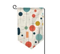Bandiere da giardino moderne della metà del secolo verticale su entrambi i lati, 30,5 x 45,7 cm, bandiera stagionale per primavera, estate, vacanze, cortile, decorazione da appendere all'aperto