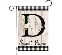Bandiere Da Giardino Monogram Letter D Initial Initial Family Last Name Personalized Sweet Pride Flag Resistente Intemperie Bandiera Decorativa Premium Bandieradacortile Per Prato 30X45Cm