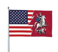 Bandiere Da Giardino Moscow, Russia And America Outdoor Bandiera Decorazione Bandiera Da Cortile Durevole Banner Giardino Per Giardino Feste Interno 90X150 CM