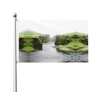 Bandiere da giardino multicolore Nature Valley Fiumi, bandiere decorative su entrambi i lati, adatte per prati, balconi, portici, ecc.