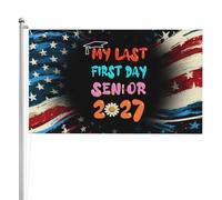 Bandiere Da Giardino My Last First Day Class Of 2027 Back School Senior 2027 Bandiere Decorative Premium Outdoor Bandiera Decorazione Banner Giardino Per Sport Giardino Prato 90X150 CM