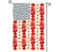 Bandiere Da Giardino Myosotis Poppy Memorial Day Patriotic American Bandieradacortile Durevole Bandiera Decorativa Resistente Dissolvenza Outdoor Bandiera Per Portico Prato Celebrazioni 30X45Cm