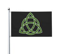Bandiere Da Giardino Old Norse Mythology Vikings Trinity Knot Bandiere Da Cortile Colore Vivido Pride Flag Durevole Bandiera Dell'Orgoglio Per Esterno Portico Prato 152X90CM