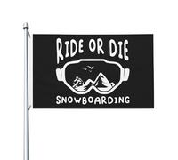 Bandiere Da Giardino Or Die Snowboarding Bandiere Decorative Impermeabile Outdoor Bandiera Durevole Banner Giardino Per Celebrazione Cortile Feste 90X150 Cm