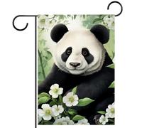 Bandiere Da Giardino Panda With Flowers Bandieradacortile Premium Pride Flag Resistente Dissolvenza Outdoor Bandiera Per Prato Portico Celebrazioni 30X45Cm