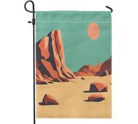 Bandiere da giardino panoramiche del deserto occidentale 30,5 x 45,7 cm, double face per esterni, bandiere astratte per la casa in tela verticale standard sud-ovest, paesaggi freschi per cortile