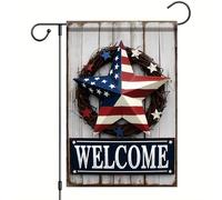Bandiere Da Giardino Patriotic Star 4Th Of July Memorial Day Welcome American Stars Summer Bandiera Decorativa Durevole Bandieradacortile Resistente Dissolvenza Pride Flag Per Bar Prato 30X45Cm