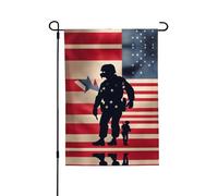Bandiere da giardino patriottiche dei soldati militari americani, 28 x 40 cm, su entrambi i lati, bandiere da giardino per esterni, bandiere da giardino per vacanze