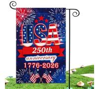 Bandiere da giardino patriottiche | US 250th Anniversaries double-face - 30,5 x 45,7 cm bandiera per esterni libertà - per proprietari di case, veterani, celebratori, commemorazioni, portico, cortile