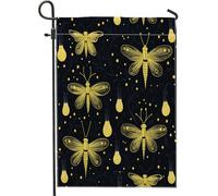 Bandiere da giardino per bambini, 30,5 x 45,7 cm, double face, decorative esterne, simpatiche e simpatiche bandiere per la casa, in tela, per esterni, arte semplice, piccola bandiera per prato