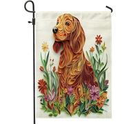 Bandiere da giardino per cani, 30,5 x 45,7 cm, per esterni, divertenti bandiere verticali in lino per casa, cortile, cortile, prato, decorazione esterna
