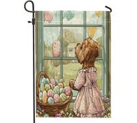 Bandiere da giardino per cani Airedale Terrier, 30,5 x 45,7 cm, double-face per esterni, Victoria Country Cucciolo, bandiere verticali standard in tela per casa, fattoria, cortile, cortile, prato