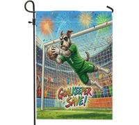 Bandiere da giardino per cani Schnauzer 2026, 30,5 x 45,7 cm, double face, per decorazione esterna, per giocare a cucciolo di portiere, bandiera per casa, sport all'aperto, piccola bandiera per prato