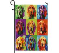 Bandiere da giardino per cani Spring Irish Setter 30,5 x 45,7 cm, double-face, divertente, pop art, cuccioli, animali, standard verticali, in tela, bandiere per la casa, per cortile e giardino