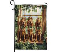 Bandiere da giardino per cani Spring Irish Setter 30,5 x 45,7 cm, double face, per esterni, per finestre, piante in vaso, cuccioli, bandiere standard per esterni, decorazione divertente per animali