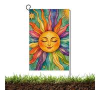 Bandiere da giardino per esterni | 30 x 45 cm Stendardo Double Face Per Esterni Decorativo | Bandiera Raggio di Sole da Giardino,Per Estate, all'aperto, Patio, Portico, Prato, Terrazzo, Balcone, Casal