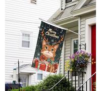 Bandiere da giardino per esterni, bandiera leggera con gatto sorridente natalizio, 7,6 x 12,7 cm, per camera da letto, interni, bandiere da cortile su entrambi i lati e bandiere per barche per