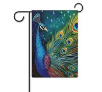 Bandiere da giardino per esterni, bandiere da giardino colorate con stampa pavone, per decorazioni esterne, bandiere da giardino per tutte le stagioni