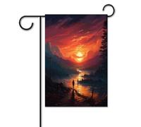 Bandiere da giardino per esterni, bandiere da giardino con stampa artistica al tramonto, per decorazioni esterne, bandiere da giardino per tutte le stagioni