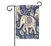 Bandiere da giardino per esterni, bandiere da giardino con stampa di elefanti bohémien, per decorazioni esterne, bandiere da giardino per tutte le stagioni