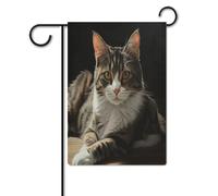 Bandiere da giardino per esterni, bandiere da giardino con stampa di gatto tigrato, per decorazioni esterne, bandiere da giardino per tutte le stagioni