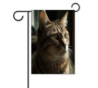 Bandiere da giardino per esterni, bandiere da giardino con stampa di gatto tigrato, per decorazioni esterne, bandiere da giardino per tutte le stagioni