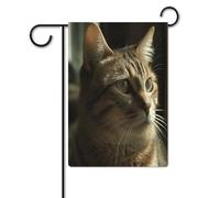 Bandiere da giardino per esterni, bandiere da giardino con stampa di gatto tigrato, per decorazioni esterne, bandiere da giardino per tutte le stagioni