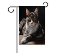 Bandiere da giardino per esterni, bandiere da giardino con stampa di gatto tigrato, per decorazioni esterne, bandiere da giardino per tutte le stagioni