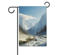 Bandiere da giardino per esterni, bandiere da giardino con stampa di montagne innevate, per decorazioni esterne, bandiere da giardino per tutte le stagioni