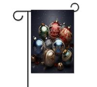 Bandiere da giardino per esterni, bandiere da giardino con stampa di palline di Natale, per decorazioni esterne, bandiere da giardino per tutte le stagioni