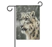 Bandiere da giardino per esterni, bandiere da giardino con stampa leopardo delle nevi, per decorazioni esterne, bandiere da giardino per tutte le stagioni