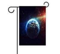 Bandiere da giardino per esterni, bandiere da giardino con stampa spaziale pianeta terra, per decorazioni esterne, bandiere da giardino per tutte le stagioni