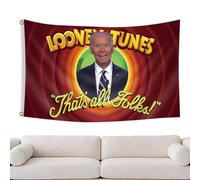 Bandiere da giardino per esterni, biden - Striscione colorata per esterni, 90 x 150 cm, grande bandiera colorata per interni ed esterni, bandiera "That's All Fulks", decorazione da parete per giardino