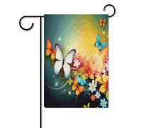 Bandiere da giardino per esterni, colorate con stampa a farfalla, bandiere da giardino, per decorazioni esterne, bandiere da giardino per tutte le stagioni