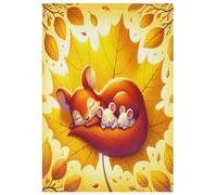 Bandiere da giardino per esterni estivi resistenti alle intemperie bandiere da cortile carino volpe foglie autunnali patio prato cortile decorazioni 71,1 x 101,6 cm