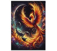 Bandiere da giardino per esterni invernali, resistente alle intemperie, per patio, prato, decorazione per la casa e le vacanze, arancione Phoenix Scorpione, 30,5 x 45,7 cm