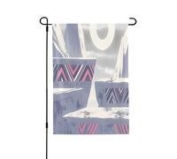 Bandiere da giardino per esterni, luci al neon antiche rovine vivaci bandiere da cortile, perfette per Pasqua e decorazioni per esterni, bandiere primaverili per tutte le stagioni