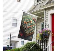 Bandiere da giardino per esterni - Merry Christmas No.128 Bandiera leggera 7,6 x 12,7 cm per camera da letto interni, bandiere da cortile su entrambi i lati e bandiere per barche per decorazioni