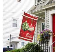 Bandiere da giardino per esterni, palline decorative retrò natalizie leggere, 3 x 5 cm, per camera da letto, interni, bandiere da cortile su entrambi i lati e bandiere per barche per decorazioni